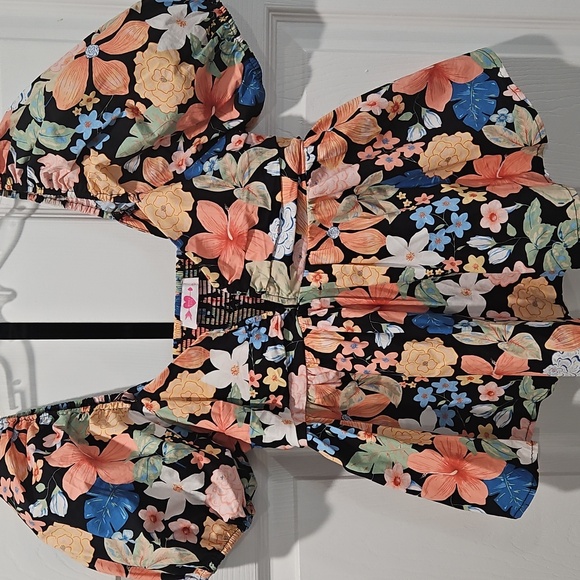 Buddy Love Floral Print Puff Sleeve Top - Picture 3 of 6